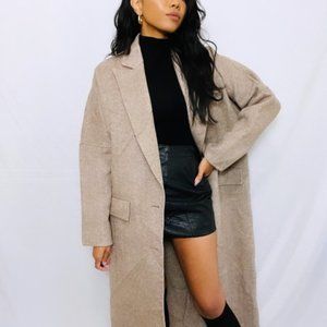 Zara Tan Long Oversized Maxi Coat